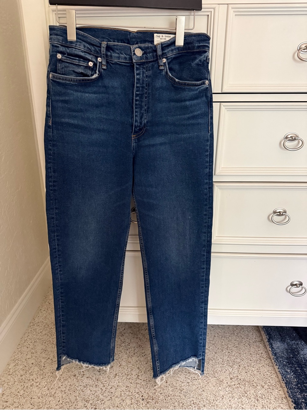 Rag & Bone Harlow Mid-Rise Straight Jeans – Size 29 – Marine